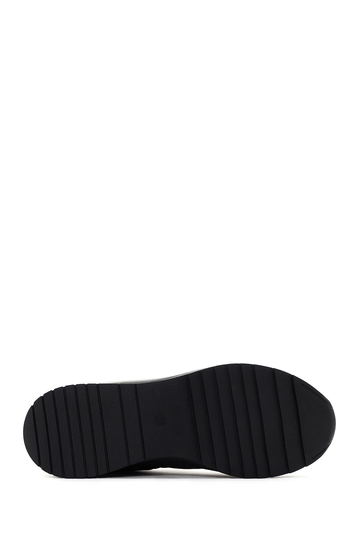 Kadın Siyah Kalın Tabanlı Sneaker - Image 4