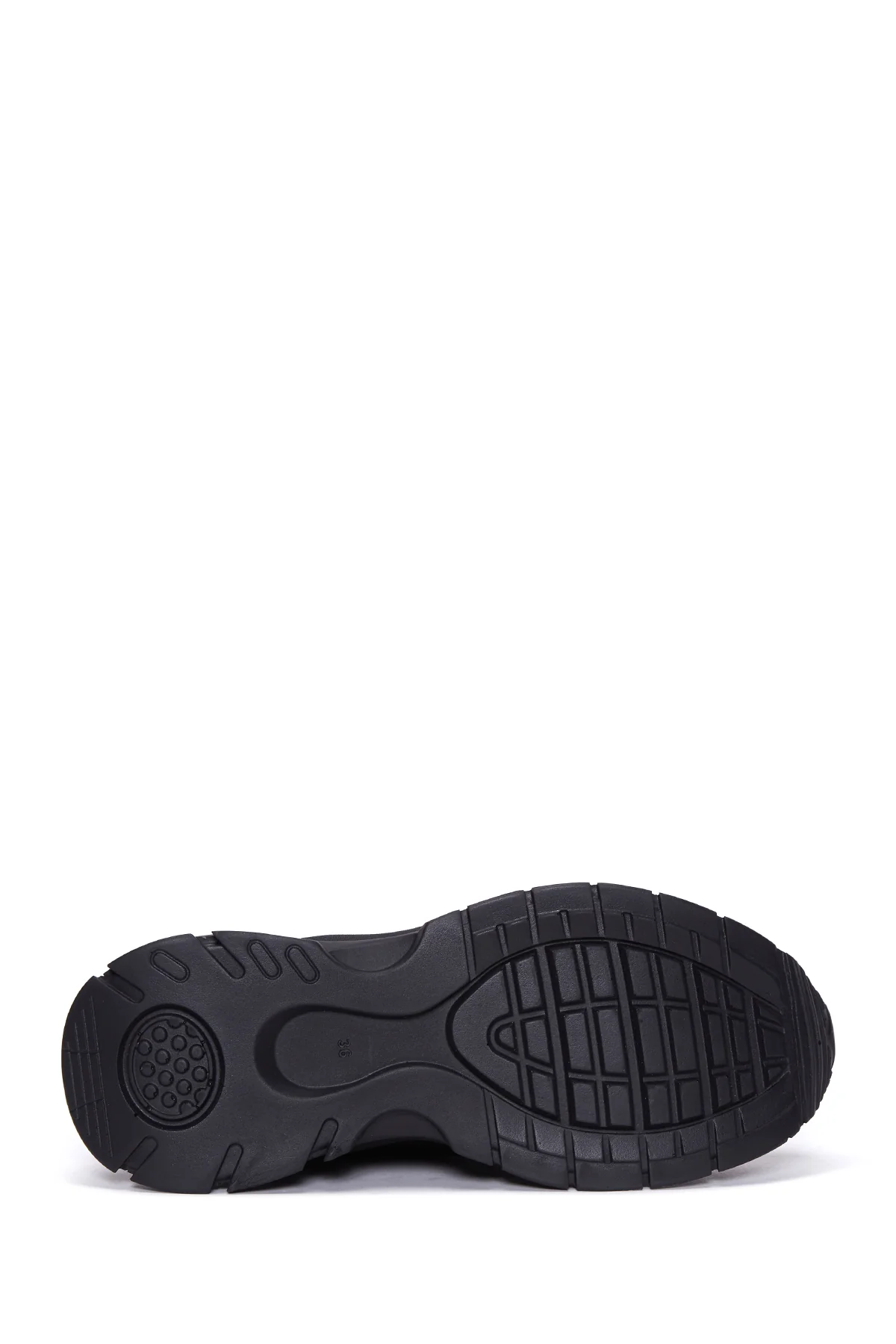 Kadın Siyah Kalın Tabanlı Sneaker - Image 4