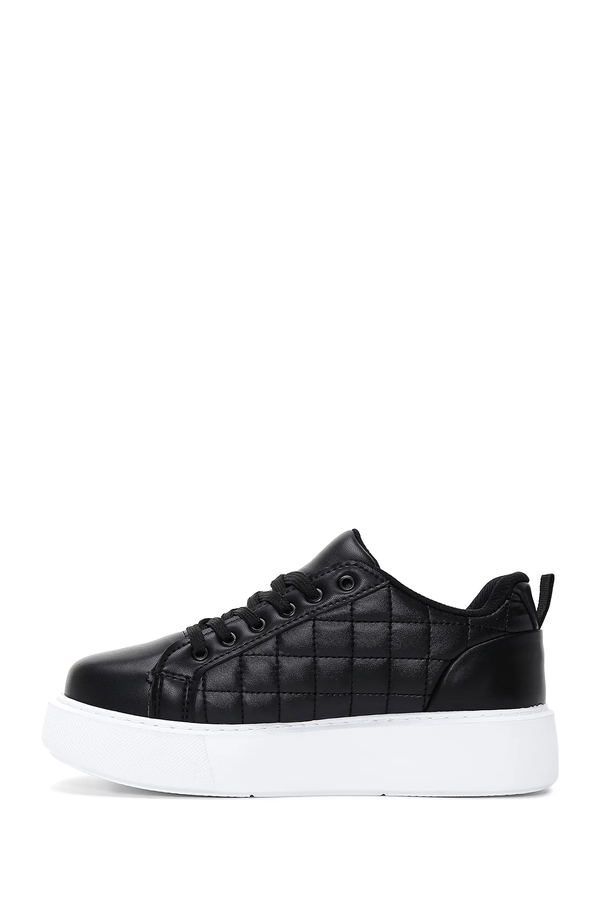 Kadın Siyah Kalın Tabanlı Sneaker - Image 2