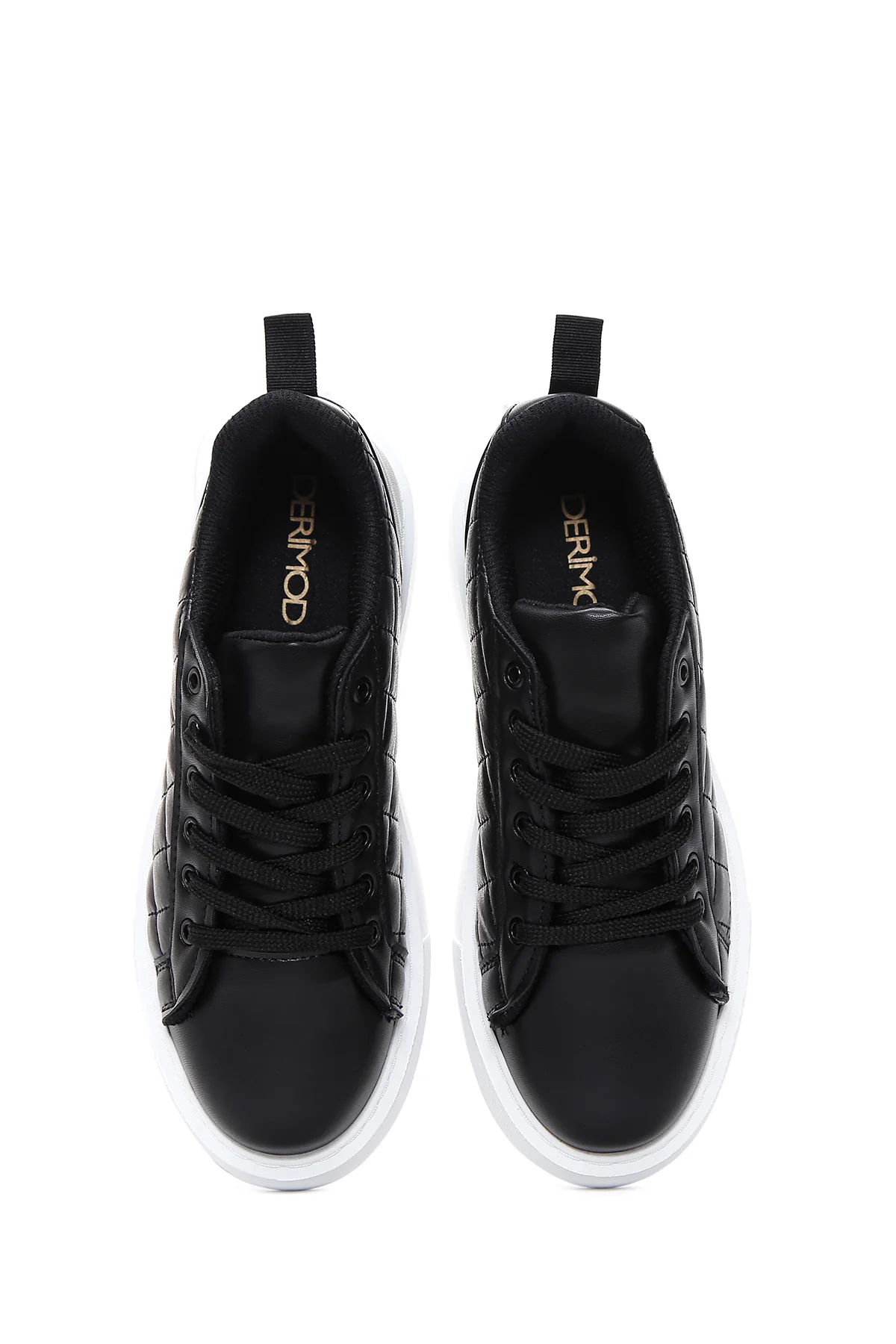 Kadın Siyah Kalın Tabanlı Sneaker - Image 6