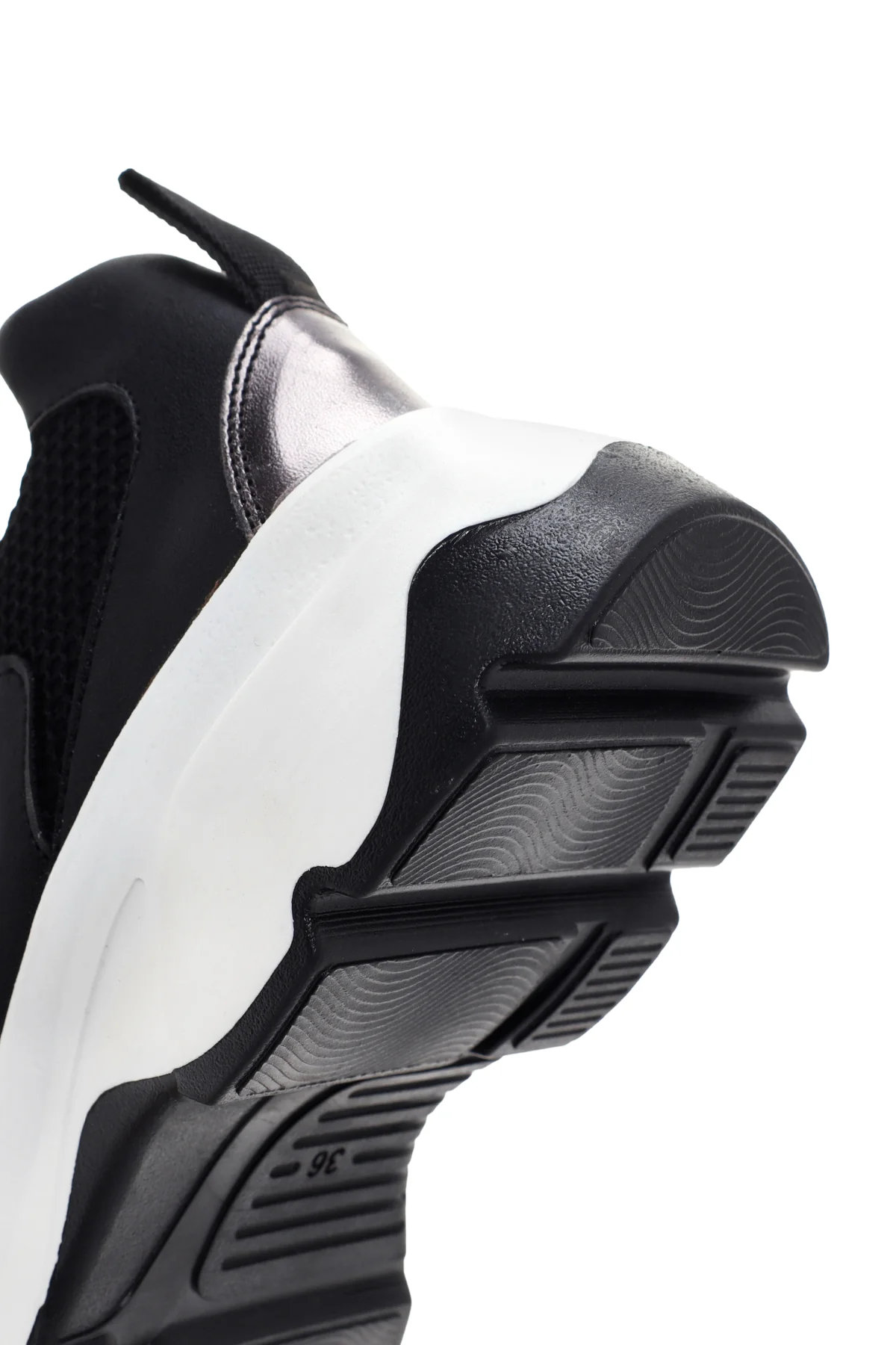 Kadın Siyah Kalın Tabanlı Sneaker - Image 8