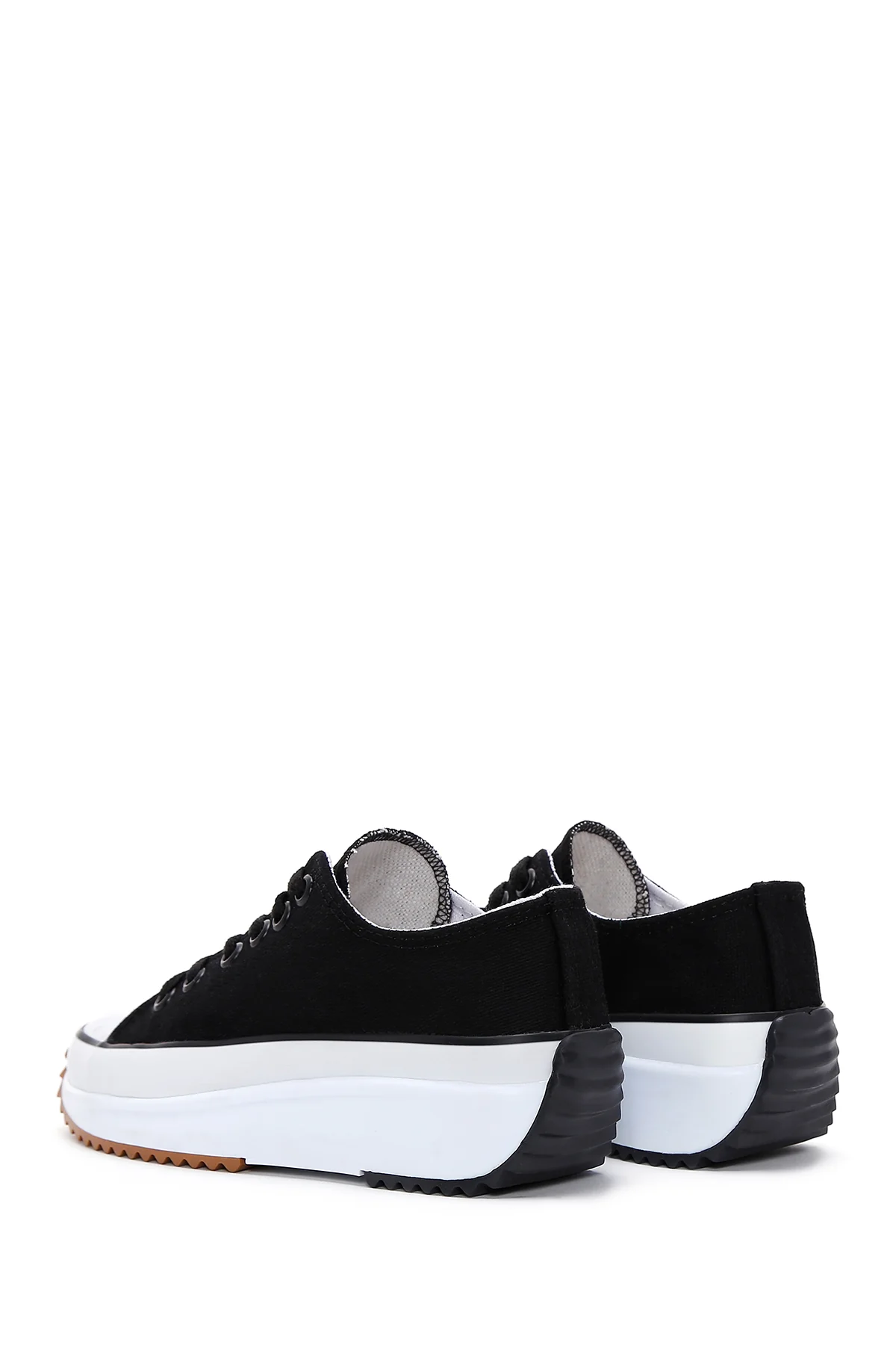 Kadın Siyah Kalın Tabanlı Sneaker - Image 5