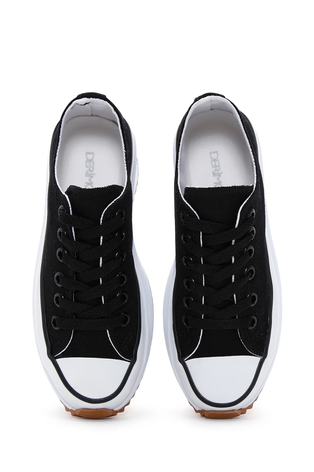 Kadın Siyah Kalın Tabanlı Sneaker - Image 6