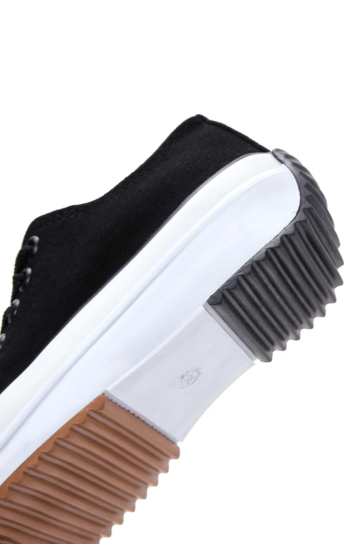 Kadın Siyah Kalın Tabanlı Sneaker - Image 7