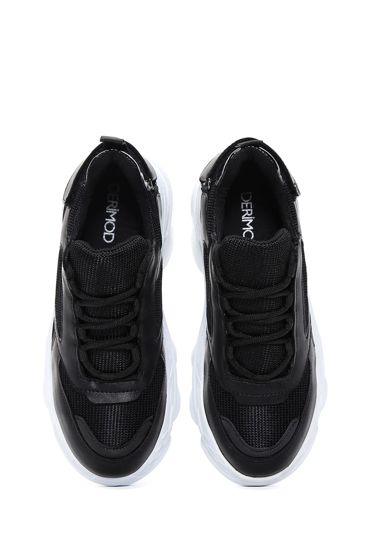 Kadın Siyah Kalın Tabanlı Sneaker - Image 6
