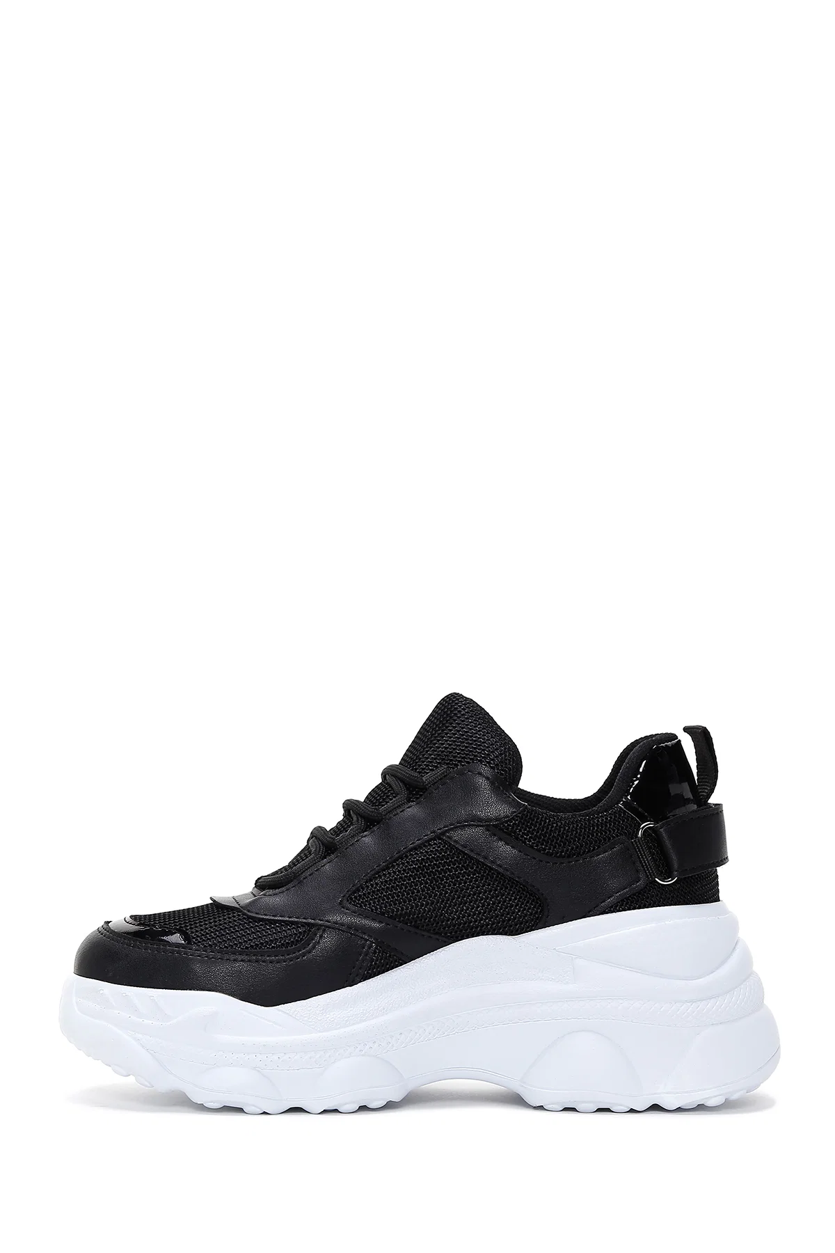 Kadın Siyah Kalın Tabanlı Sneaker - Image 2