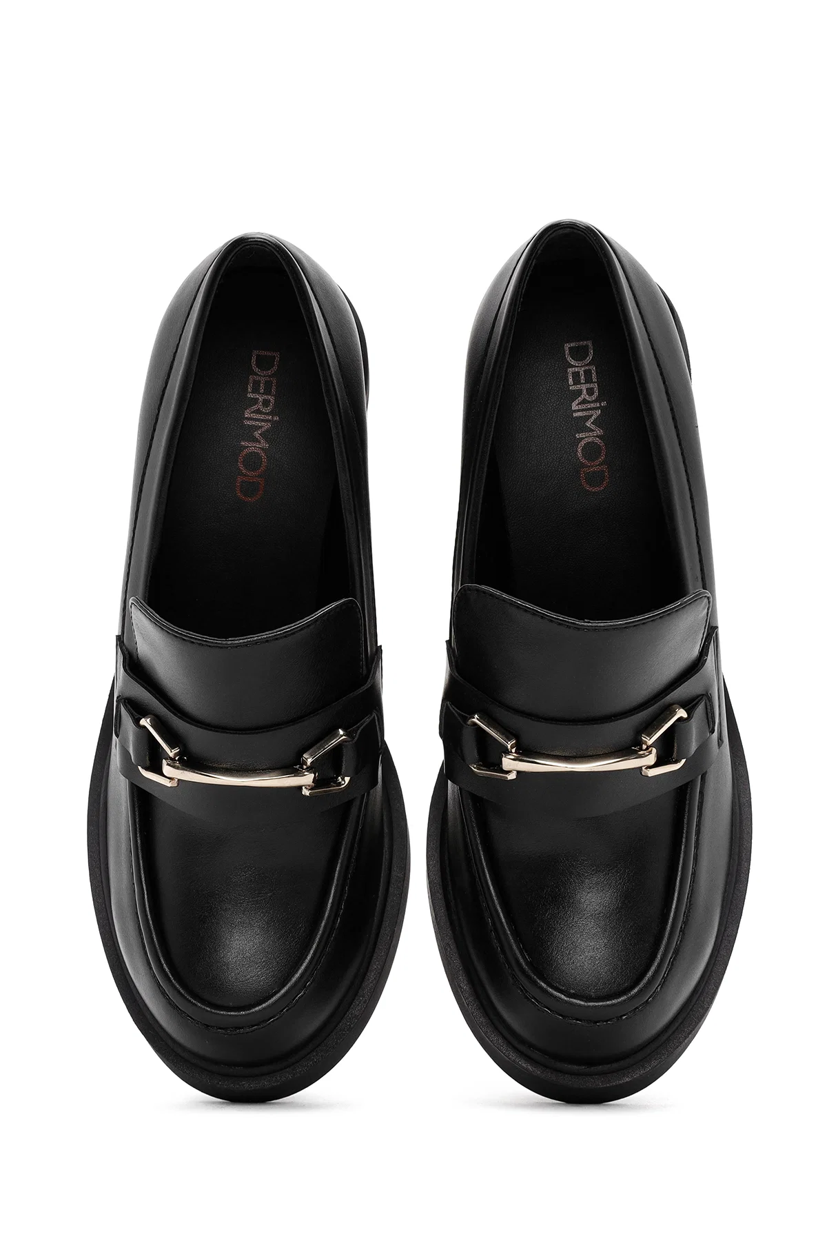 Kadın Siyah Kalın Topuklu Loafer - Image 8