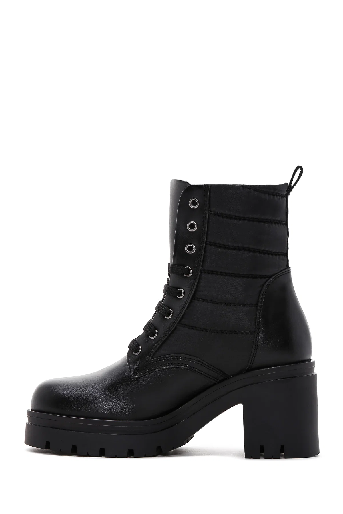 Kadın Siyah Kalın Topuklu Postal Bot - Image 3
