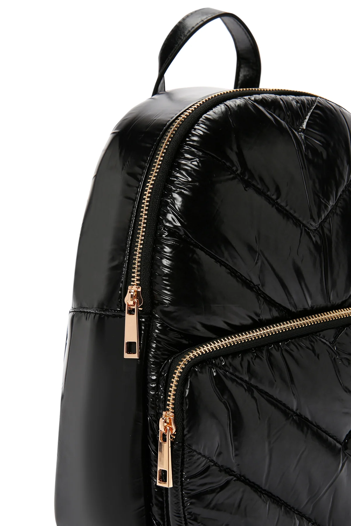 Kadın Siyah Kapitone Sırt Çantası - Image 6