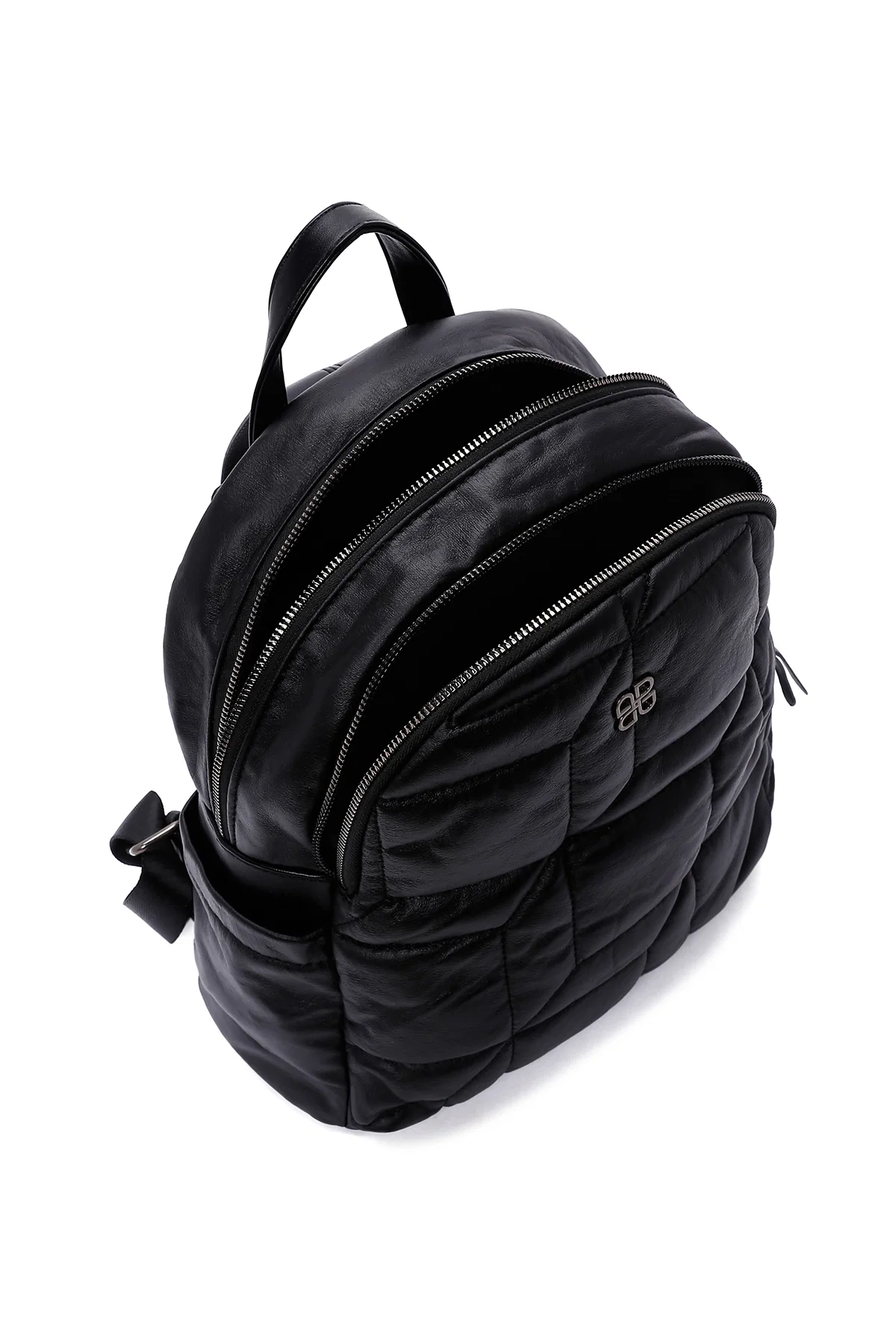 Kadın Siyah Kapitone Sırt Çantası - Image 6