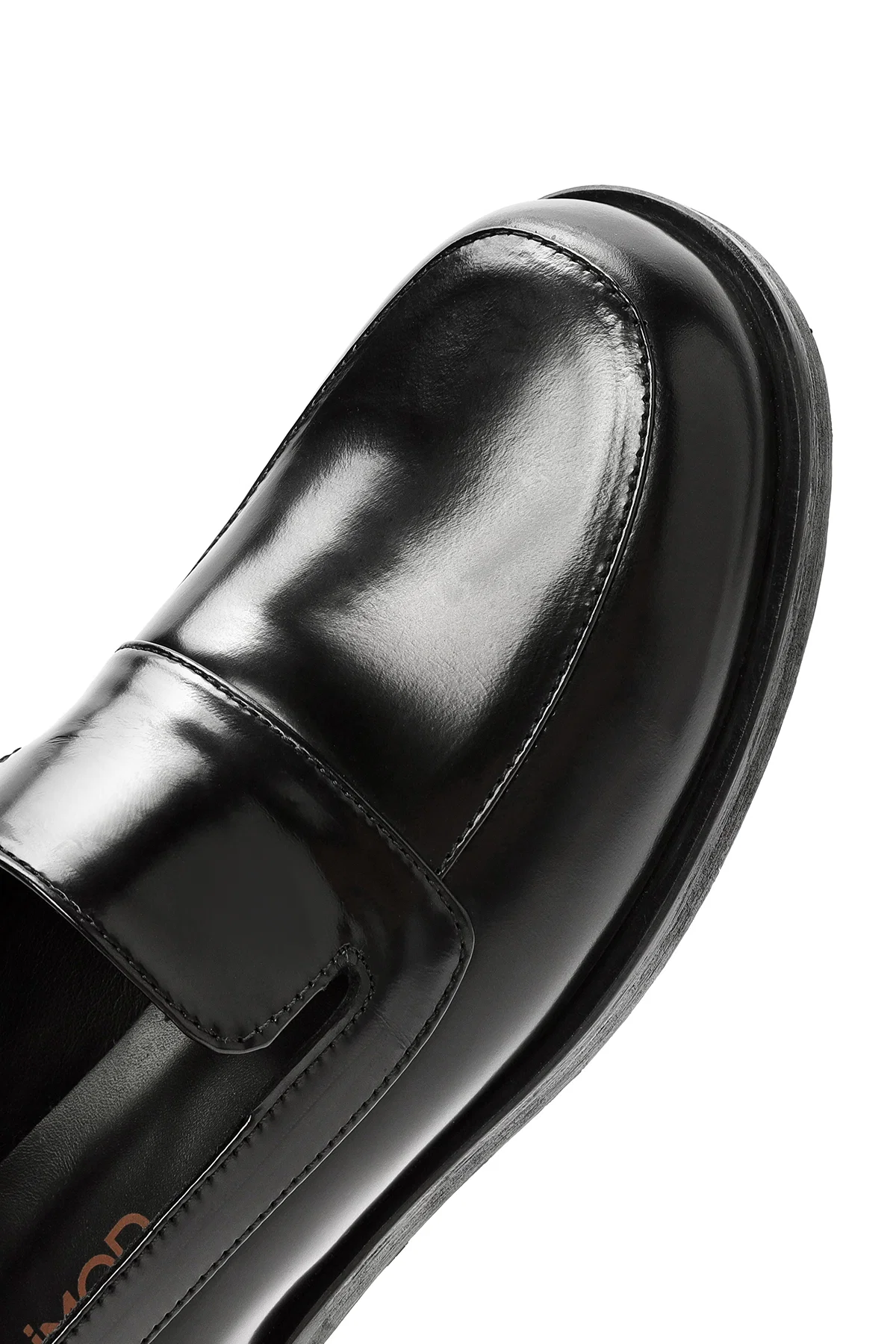 Kadın Siyah Klasik Deri Loafer - Image 9