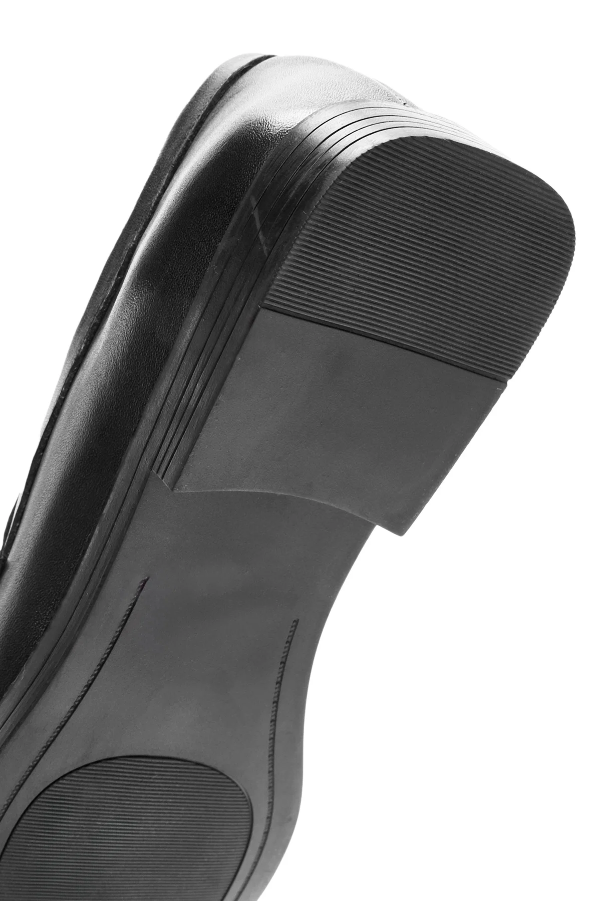 Kadın Siyah Klasik Deri Loafer - Image 8