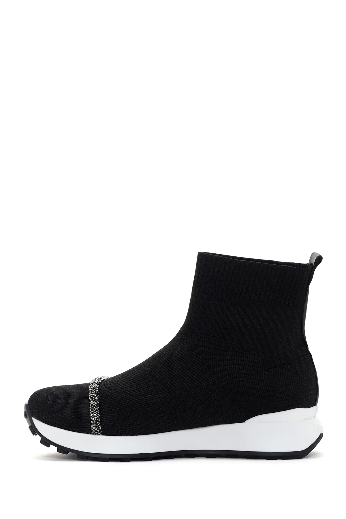 Kadın Siyah Kumaş Bilekli Sneaker - Image 2