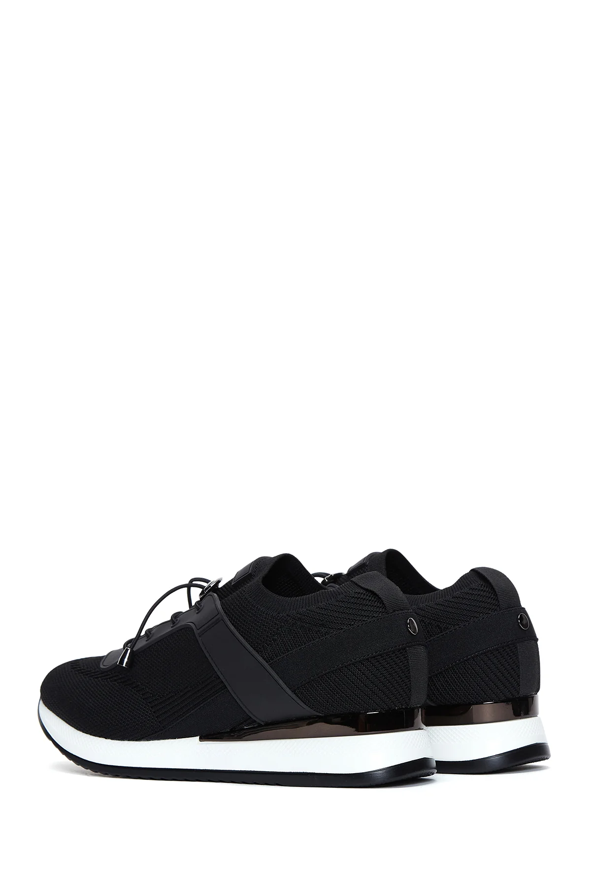Kadın Siyah Kumaş Sneaker - Image 5