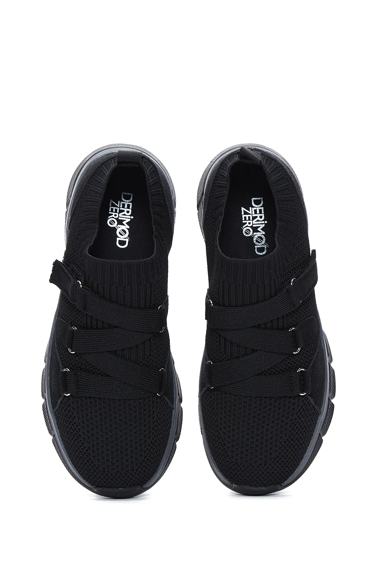 Kadın Siyah Kumaş Sneaker - Image 6