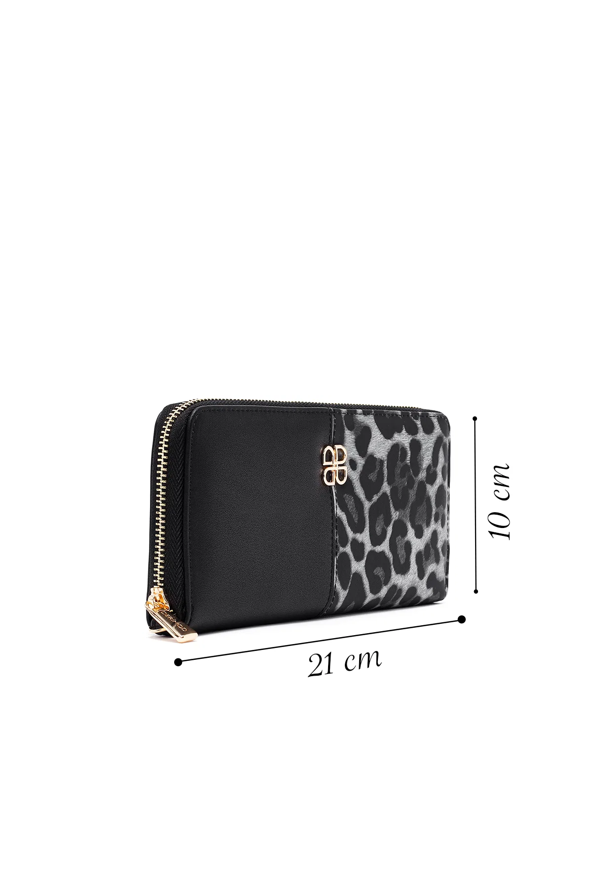 Kadın Siyah Leopar Cüzdan - Image 2
