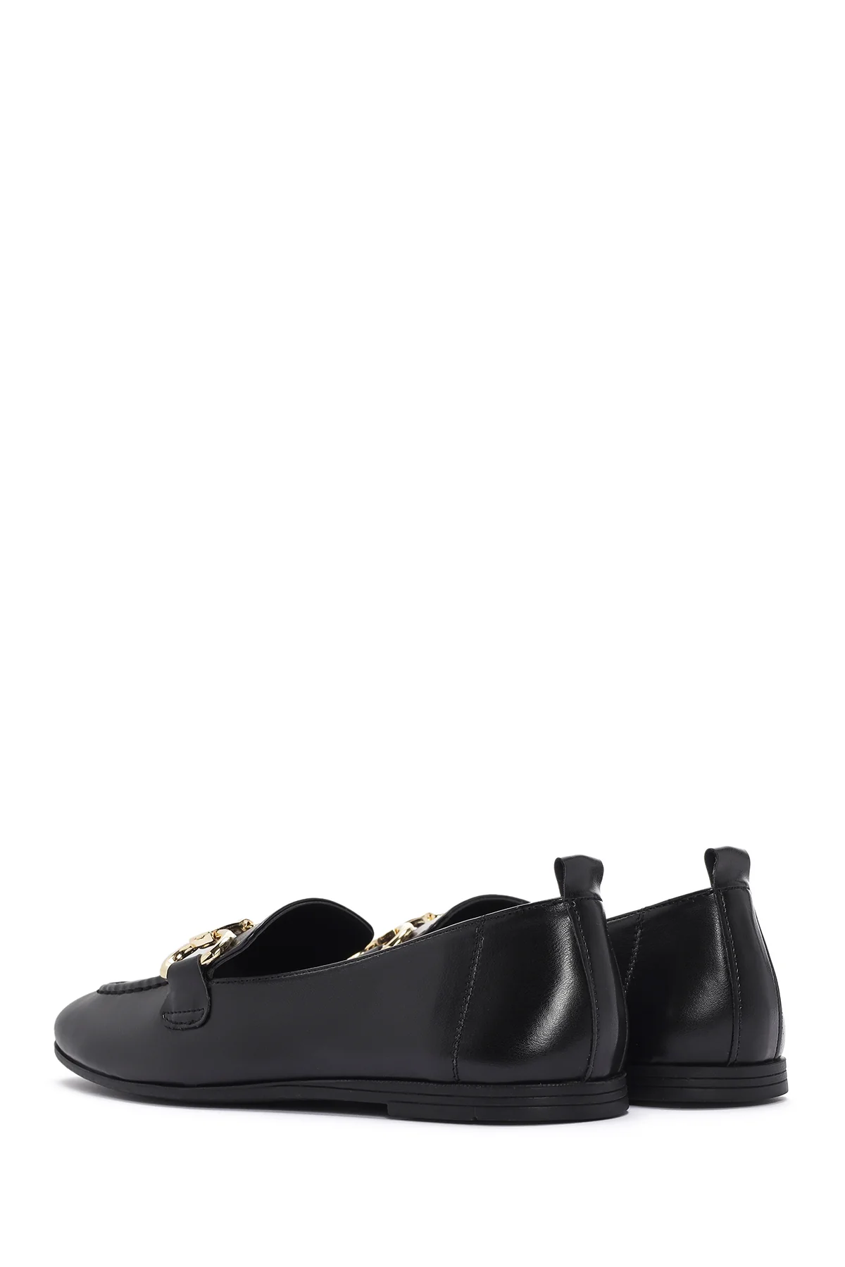 Kadın Siyah Maskülen Loafer - Image 5