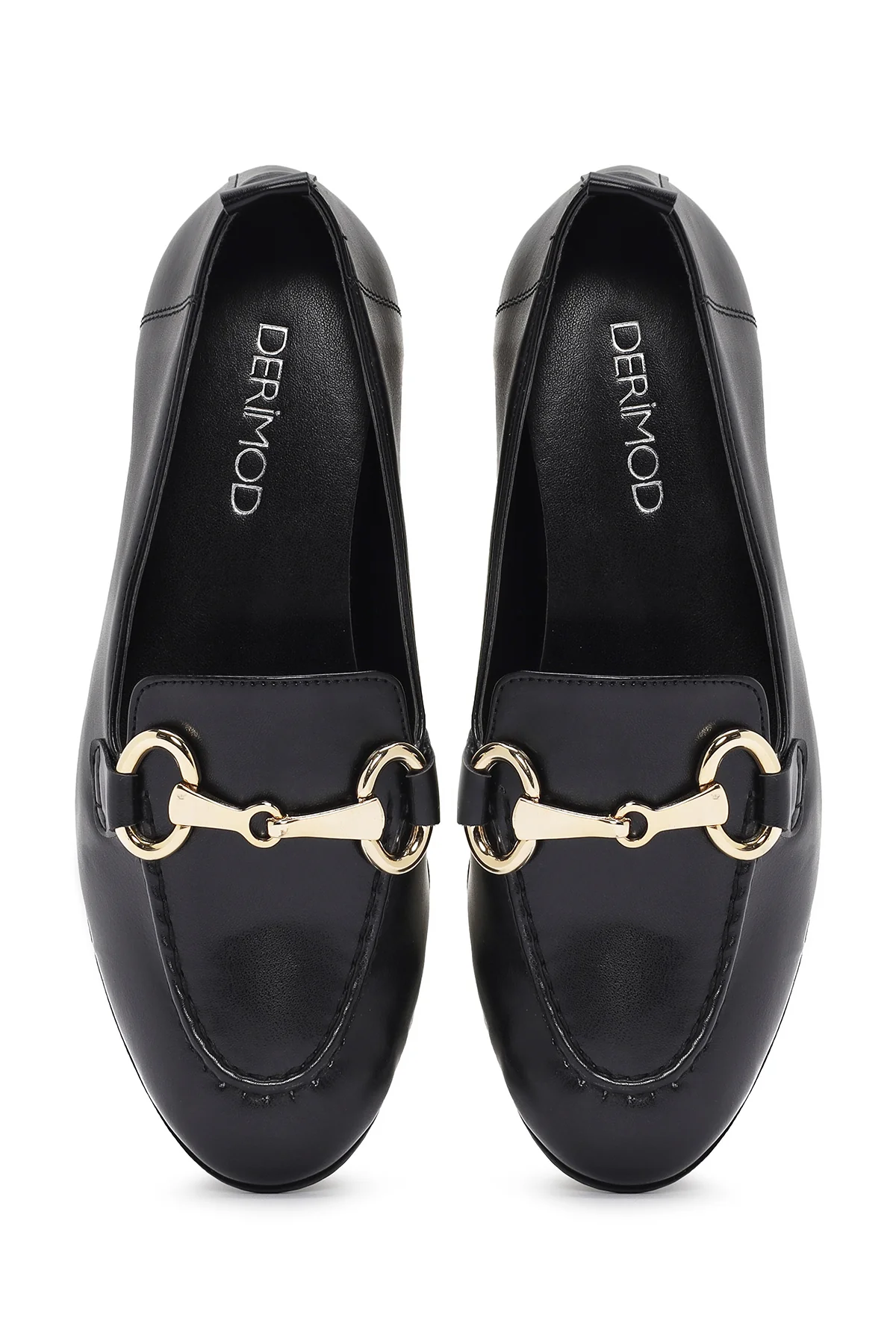 Kadın Siyah Maskülen Loafer - Image 7