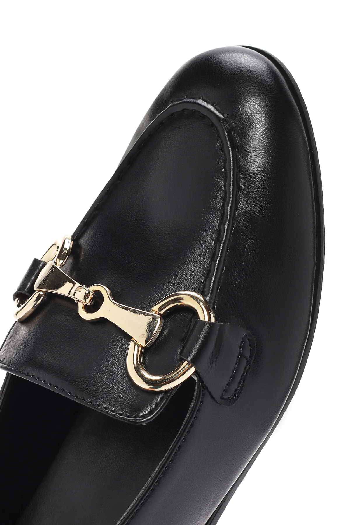 Kadın Siyah Maskülen Loafer - Image 9