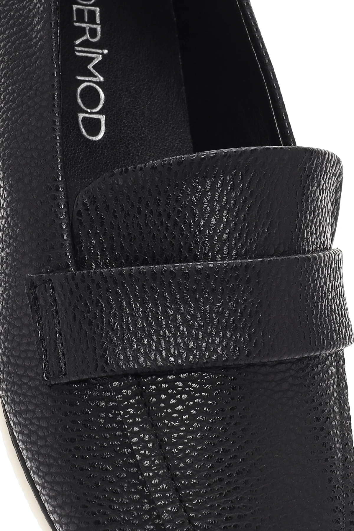 Kadın Siyah Maskülen Loafer - Image 10