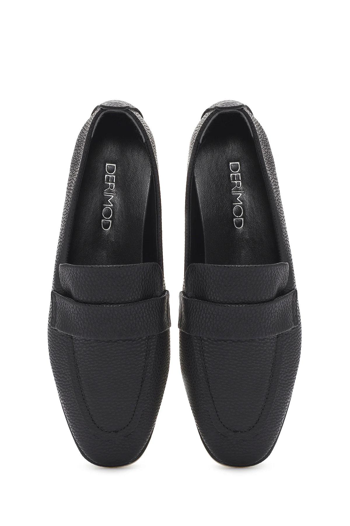 Kadın Siyah Maskülen Loafer - Image 7