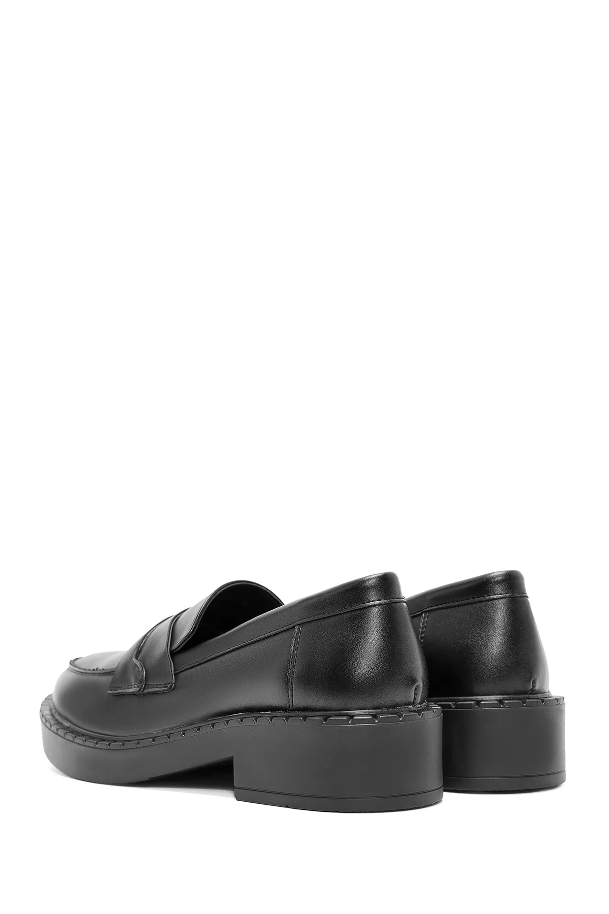 Kadın Siyah Maskülen Loafer - Image 5