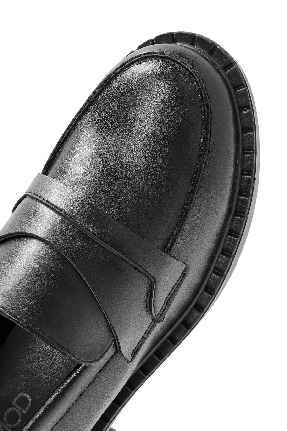 Kadın Siyah Maskülen Loafer - Image 9