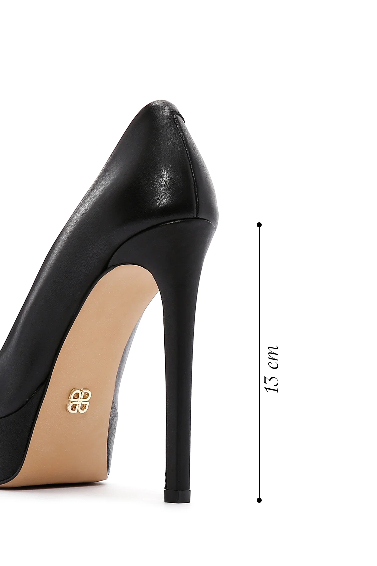 Kadın Siyah Platform Topuklu Deri Stiletto - Image 2