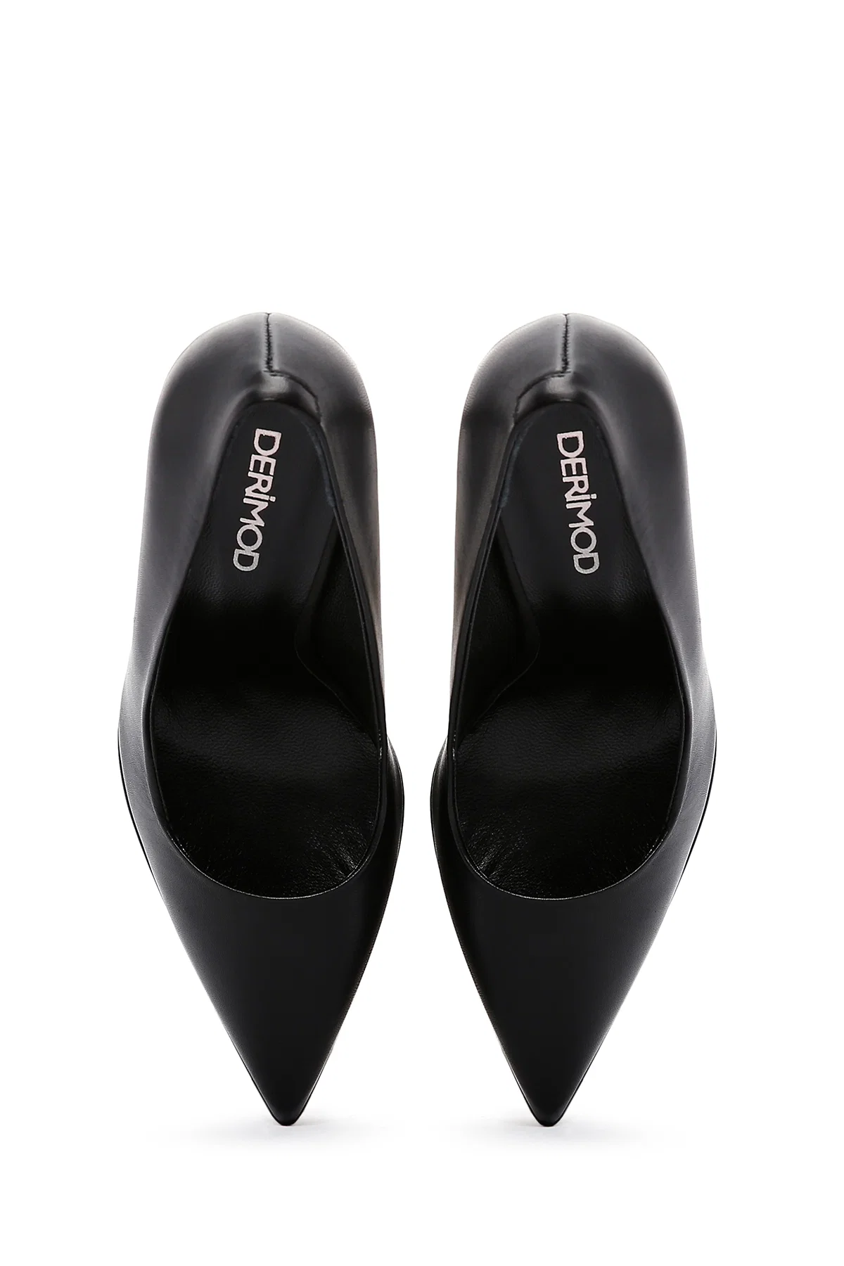 Kadın Siyah Platform Topuklu Deri Stiletto - Image 7