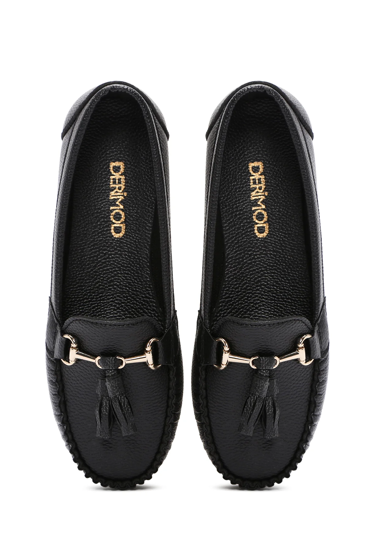 Kadın Siyah Püskül Detaylı Loafer - Image 7
