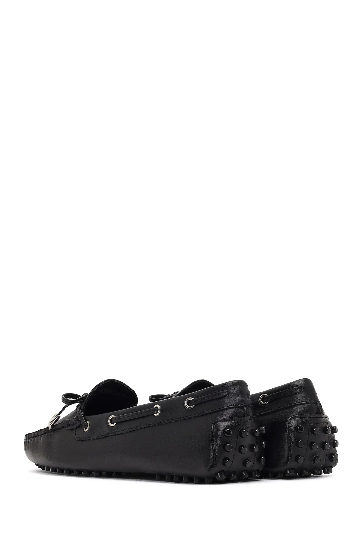 Kadın Siyah Püsküllü Deri Loafer - Image 5