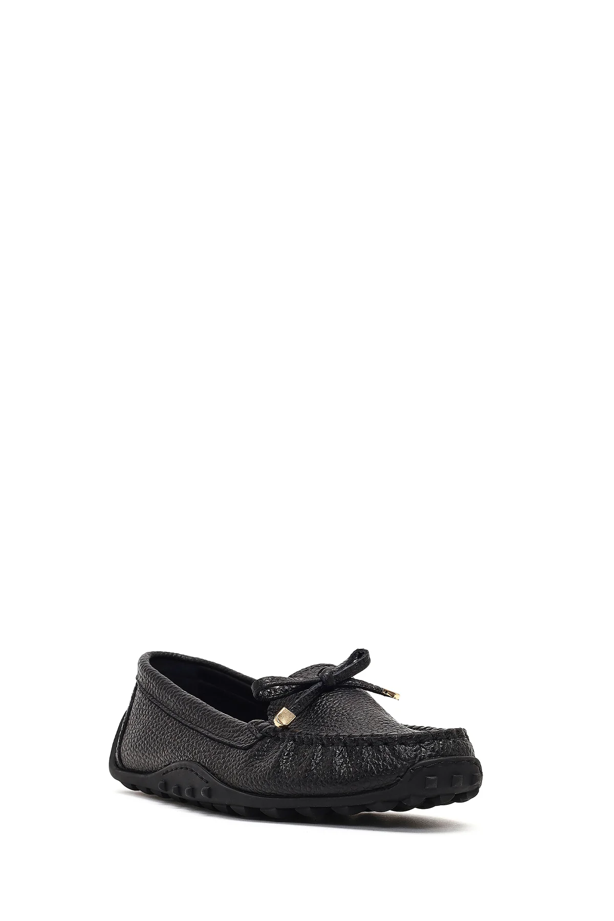 Kadın Siyah Püsküllü Deri Loafer - Image 6