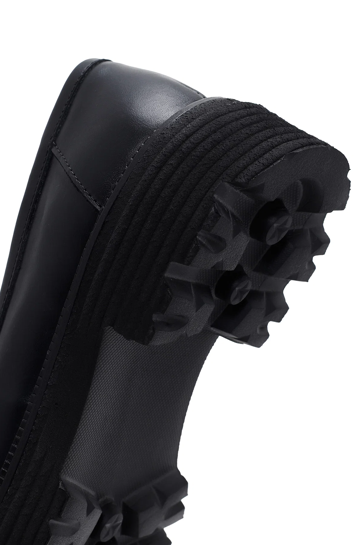 Kadın Siyah Püsküllü Deri Maskülen Loafer - Image 8