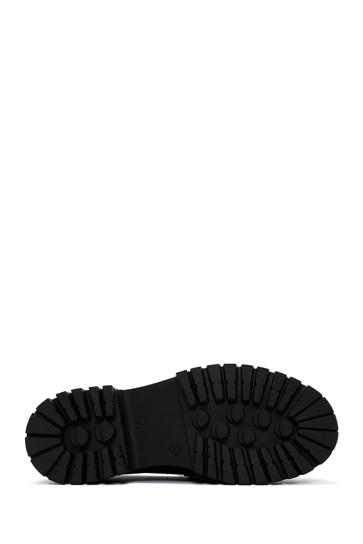 Kadın Siyah Püsküllü Deri Maskülen Loafer - Image 4
