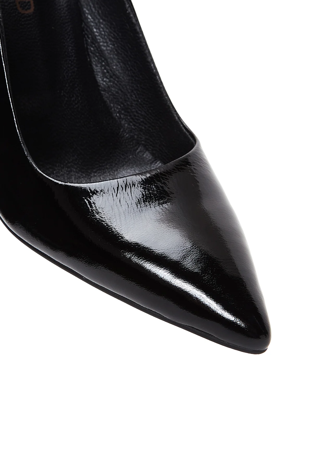 Kadın Siyah Rugan Deri İnce Topuklu Stiletto - Image 8