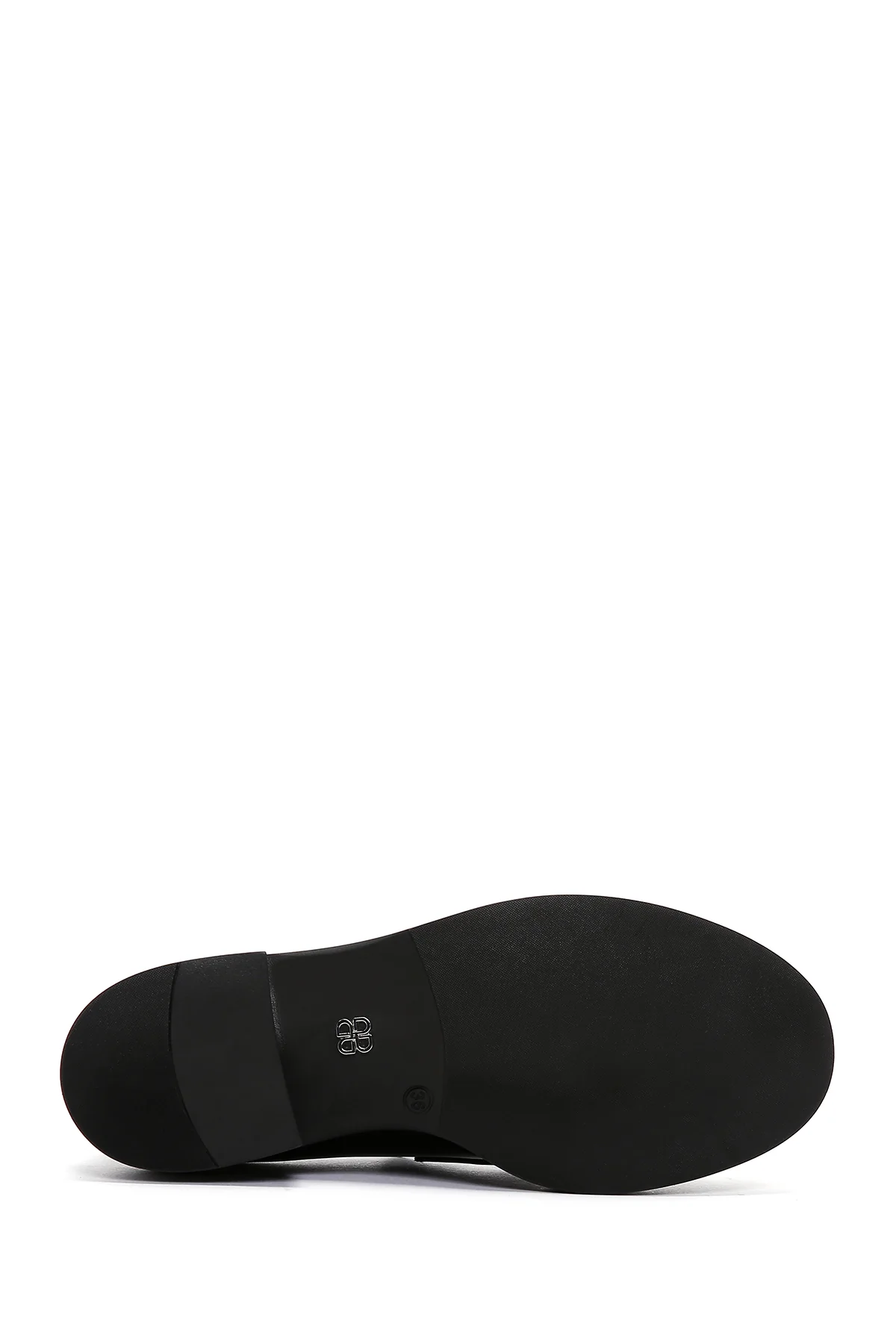Kadın Siyah Rugan Deri Maskülen Loafer - Image 4