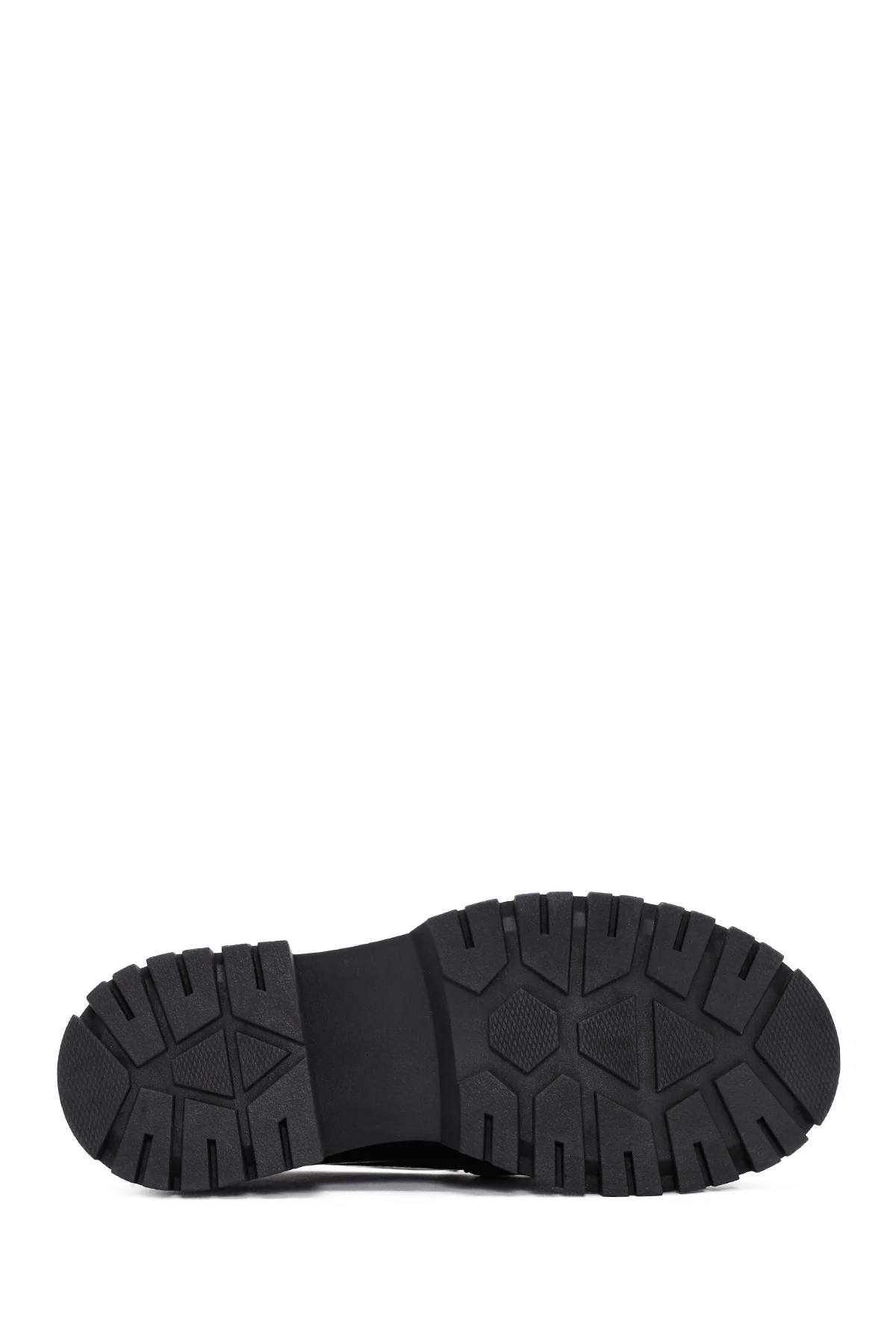 Kadın Siyah Rugan Deri Maskülen Loafer - Image 4