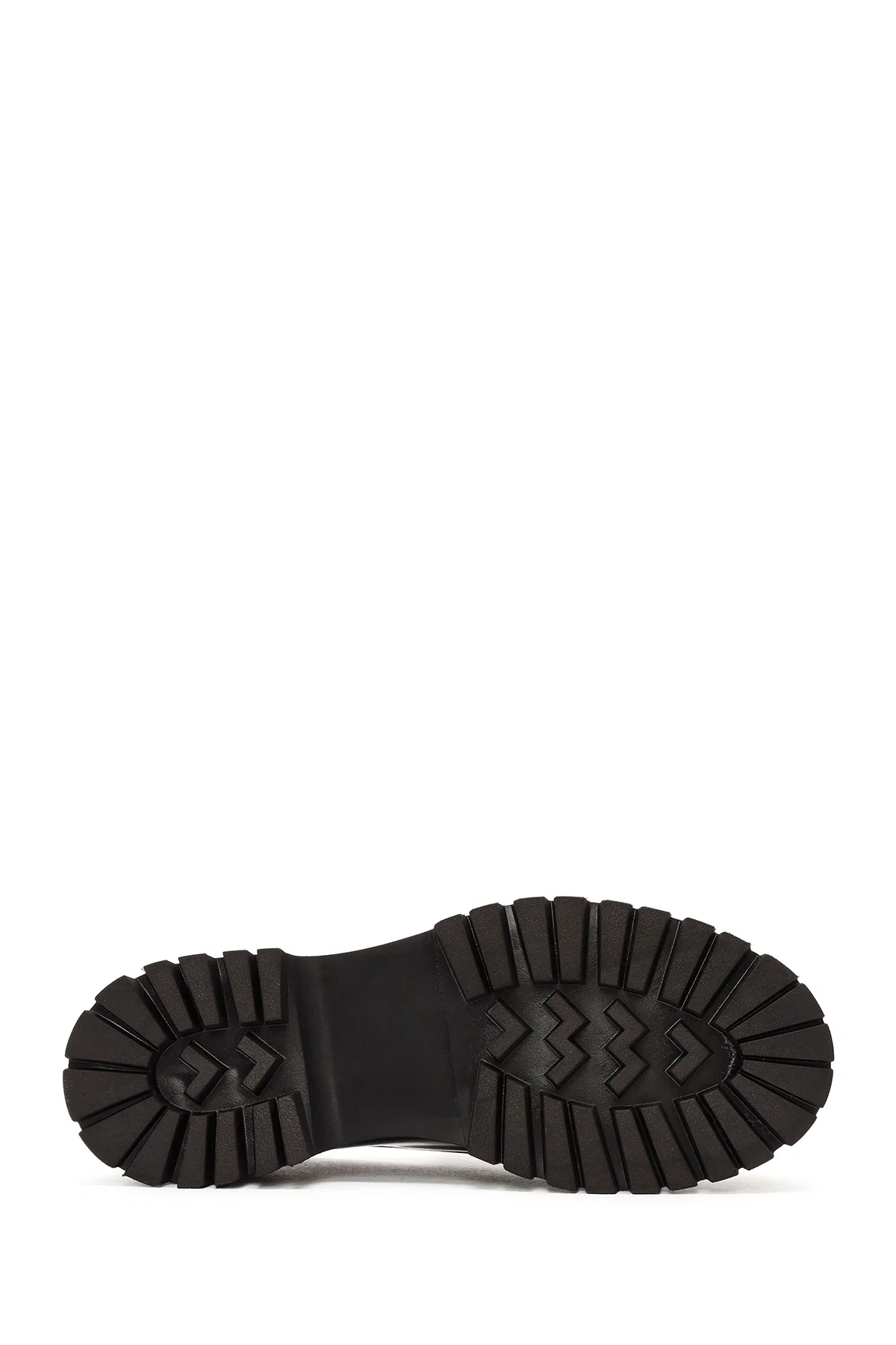 Kadın Siyah Rugan Deri Maskülen Loafer - Image 4