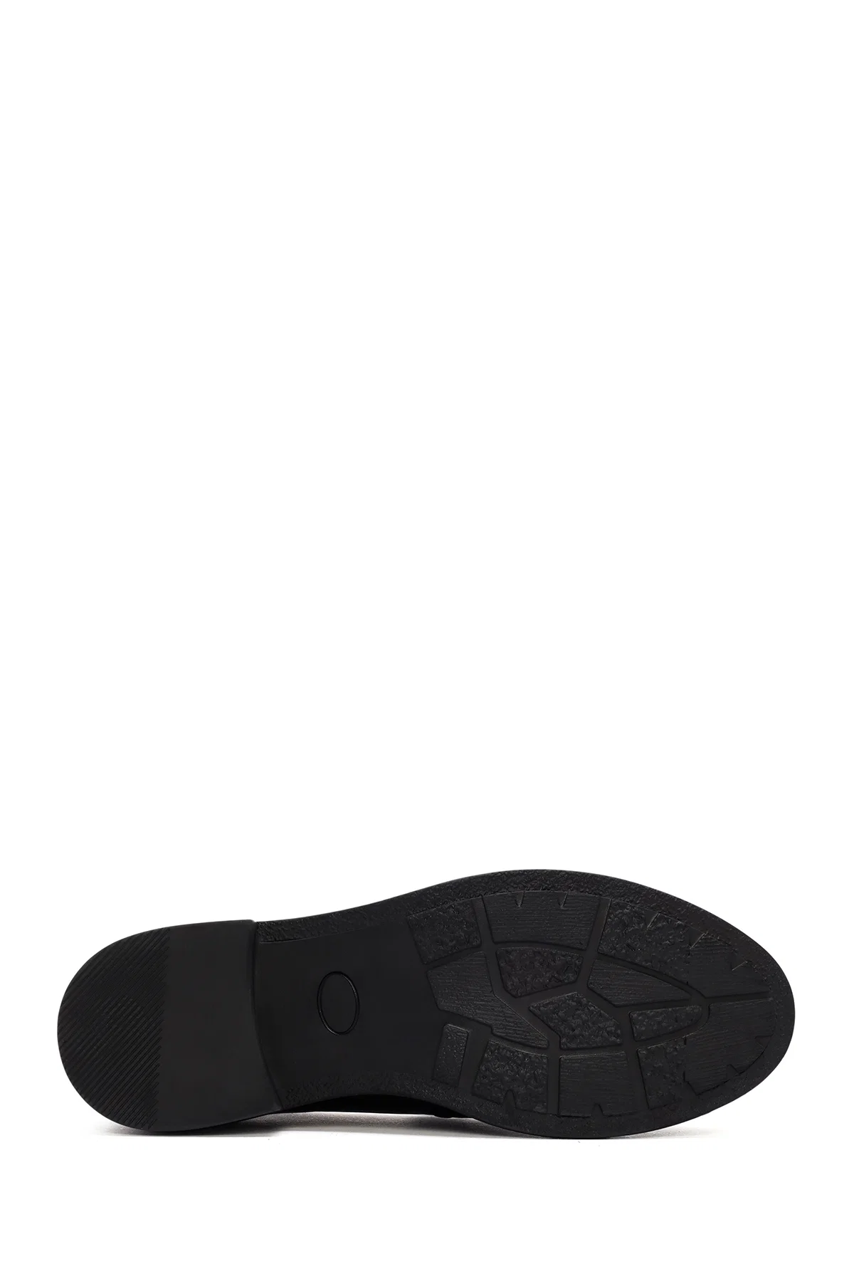 Kadın Siyah Rugan Deri Maskülen Loafer - Image 4