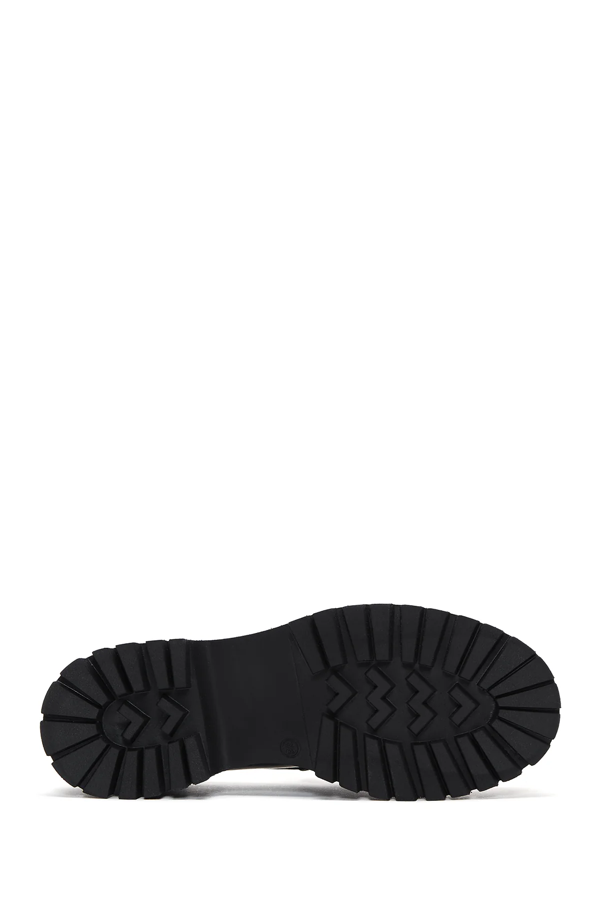 Kadın Siyah Rugan Deri Tokalı Loafer - Image 4