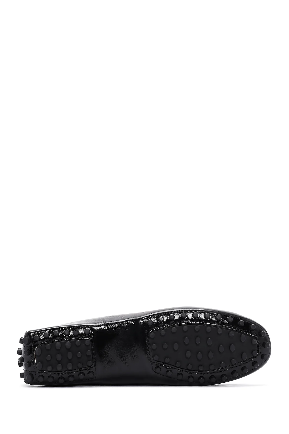 Kadın Siyah Rugan Deri Tokalı Loafer - Image 4