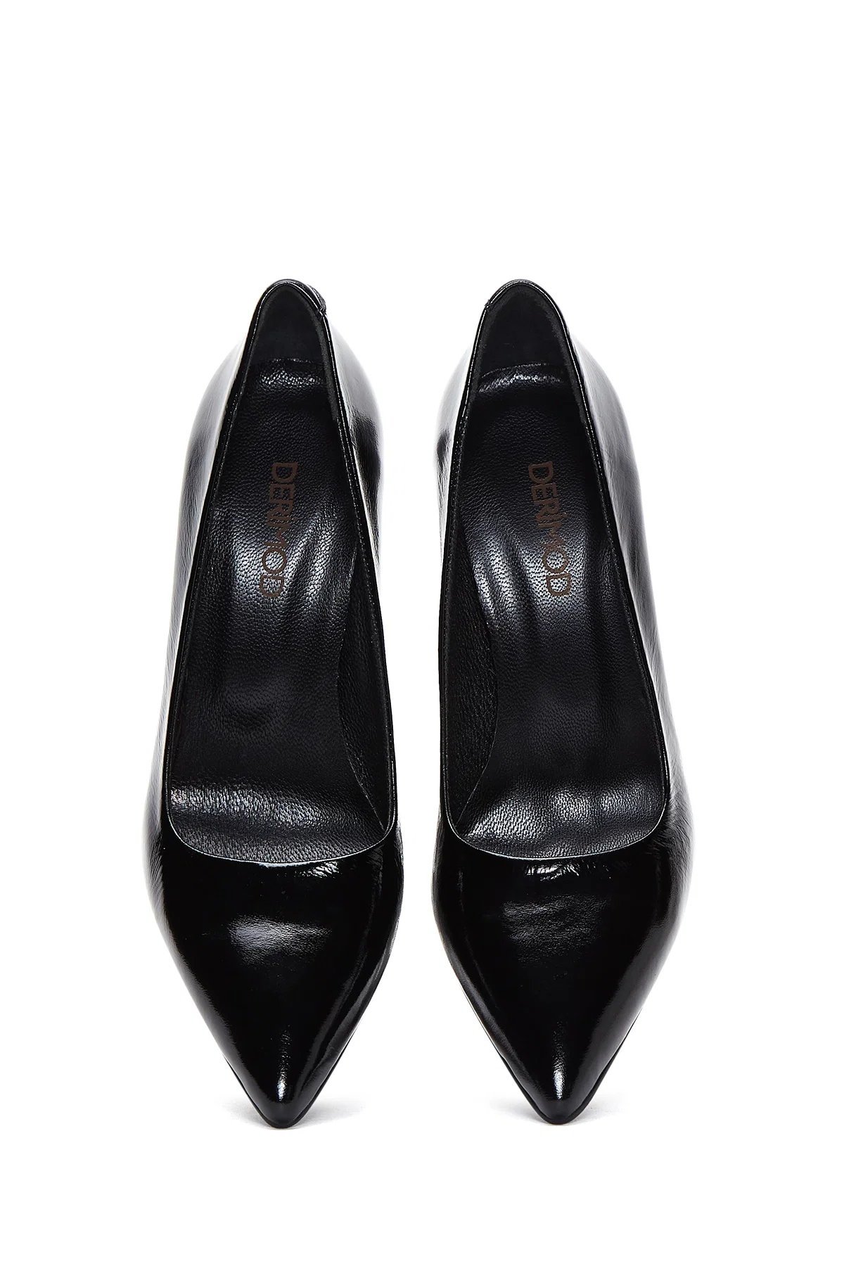 Kadın Siyah Rugan Deri Topuklu Stiletto - Image 7