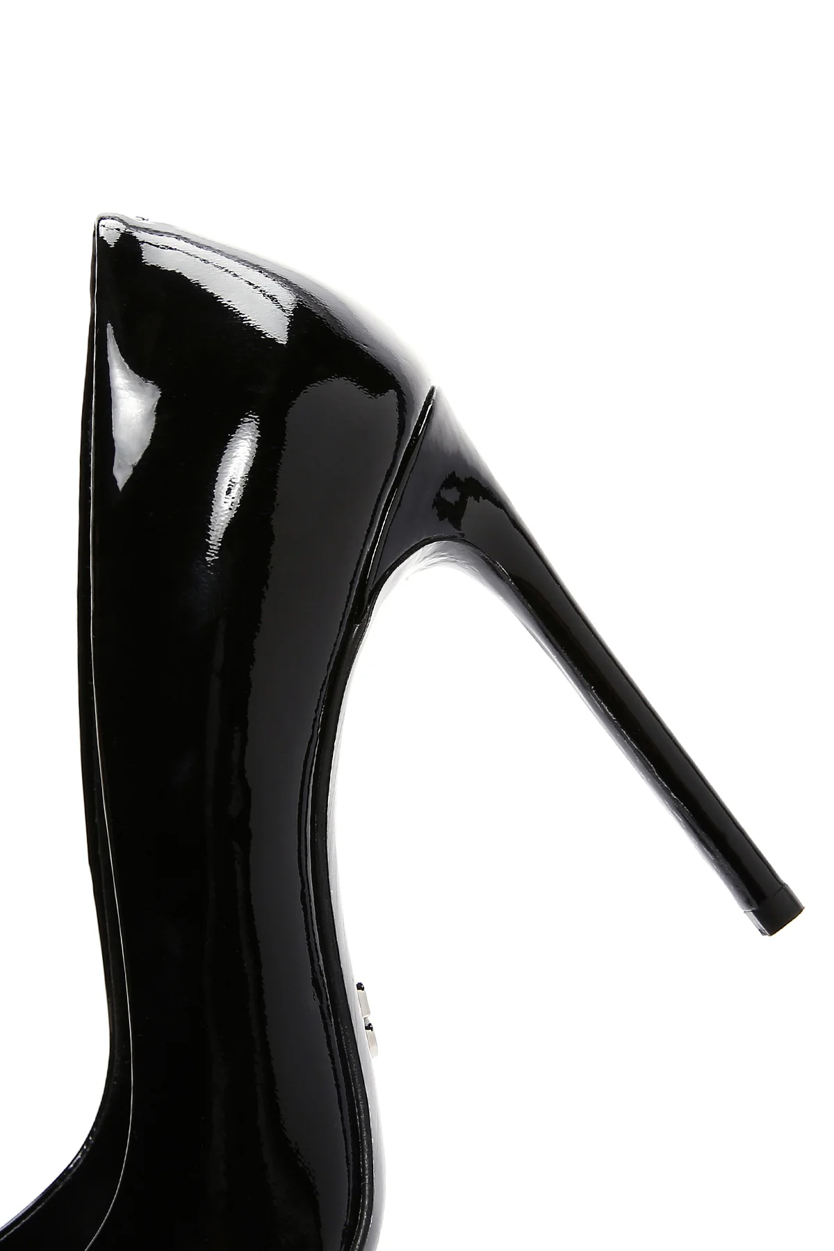 Kadın Siyah Rugan Deri Yüksek İnce Topuklu Stiletto - Image 7