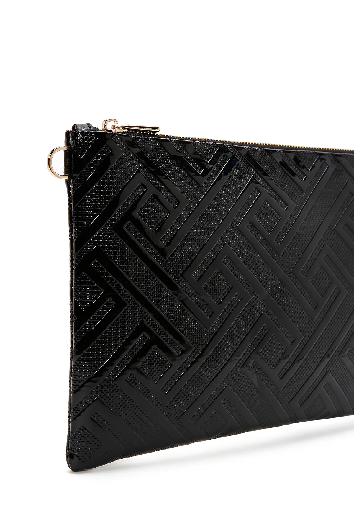 Kadın Siyah Rugan Portföy Çanta - Image 8