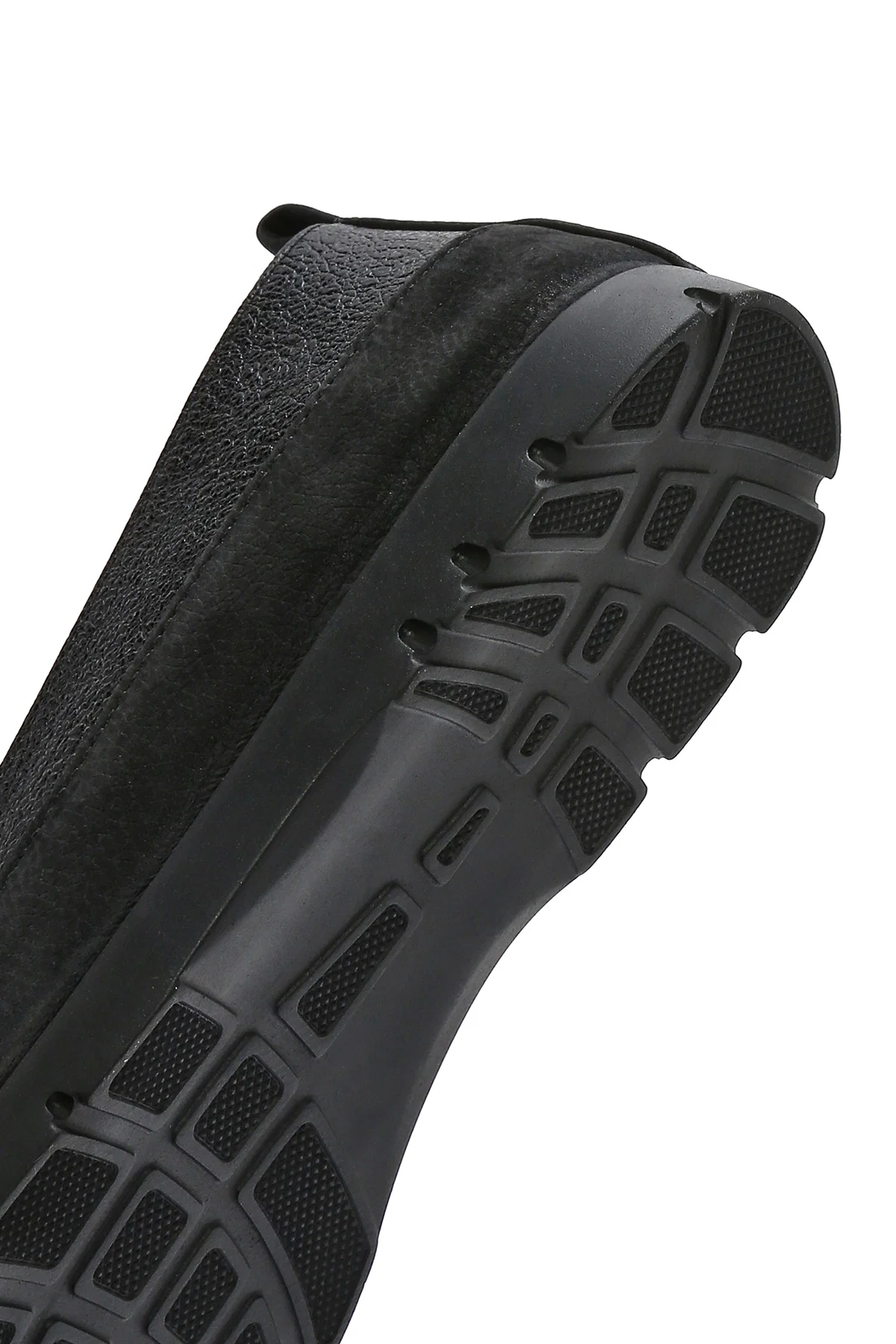 Kadın Siyah Simli Deri Comfort Loafer - Image 9