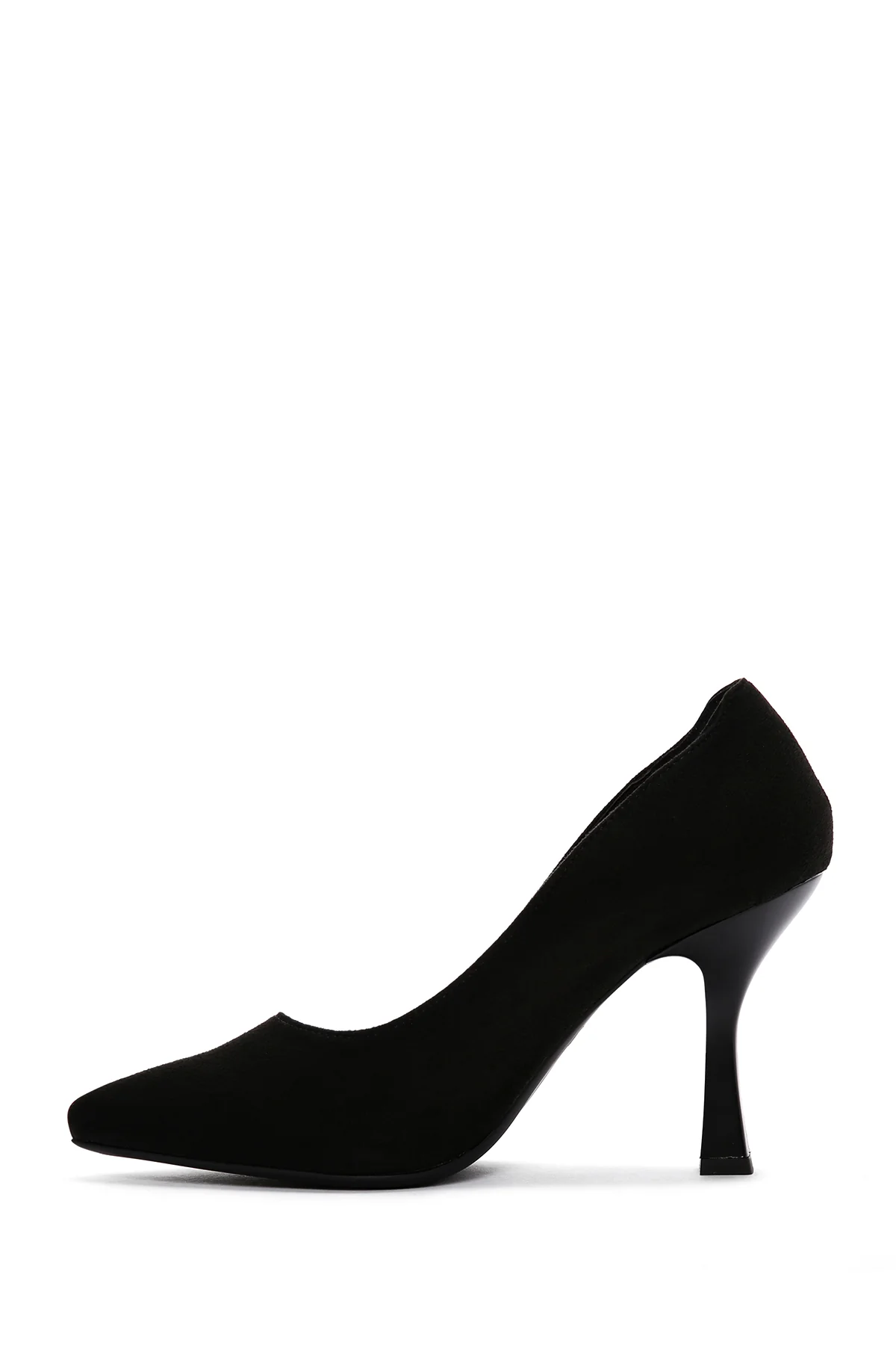 Kadın Siyah Süet Topuklu Stiletto - Image 3