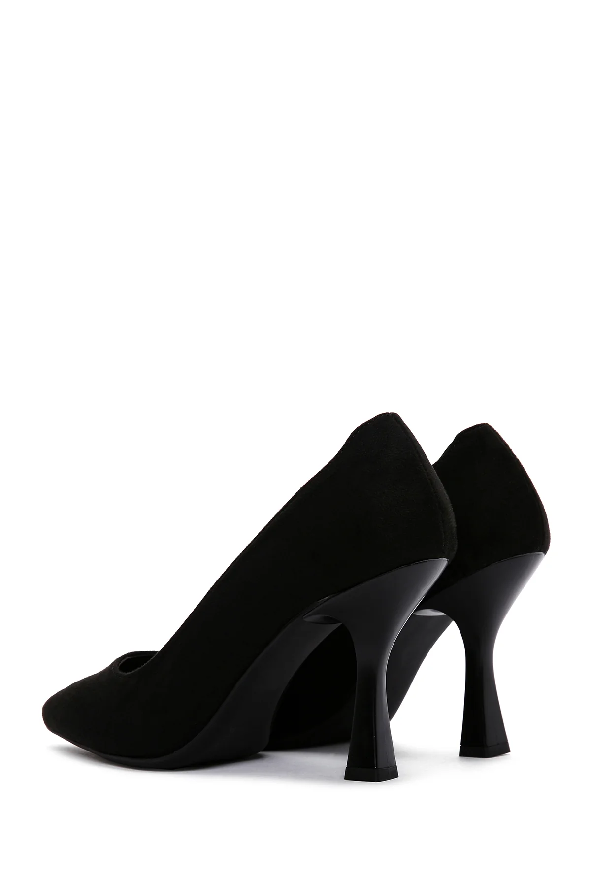 Kadın Siyah Süet Topuklu Stiletto - Image 6