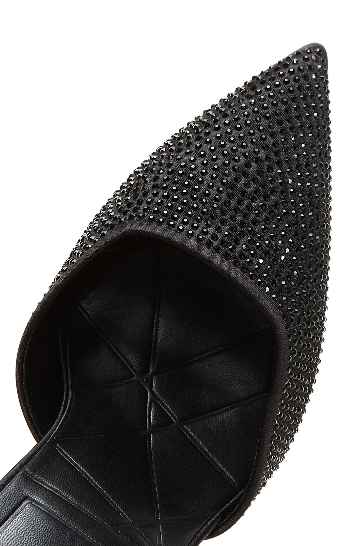 Kadın Siyah Taşlı Arkası Açık Topuklu Stiletto - Image 9
