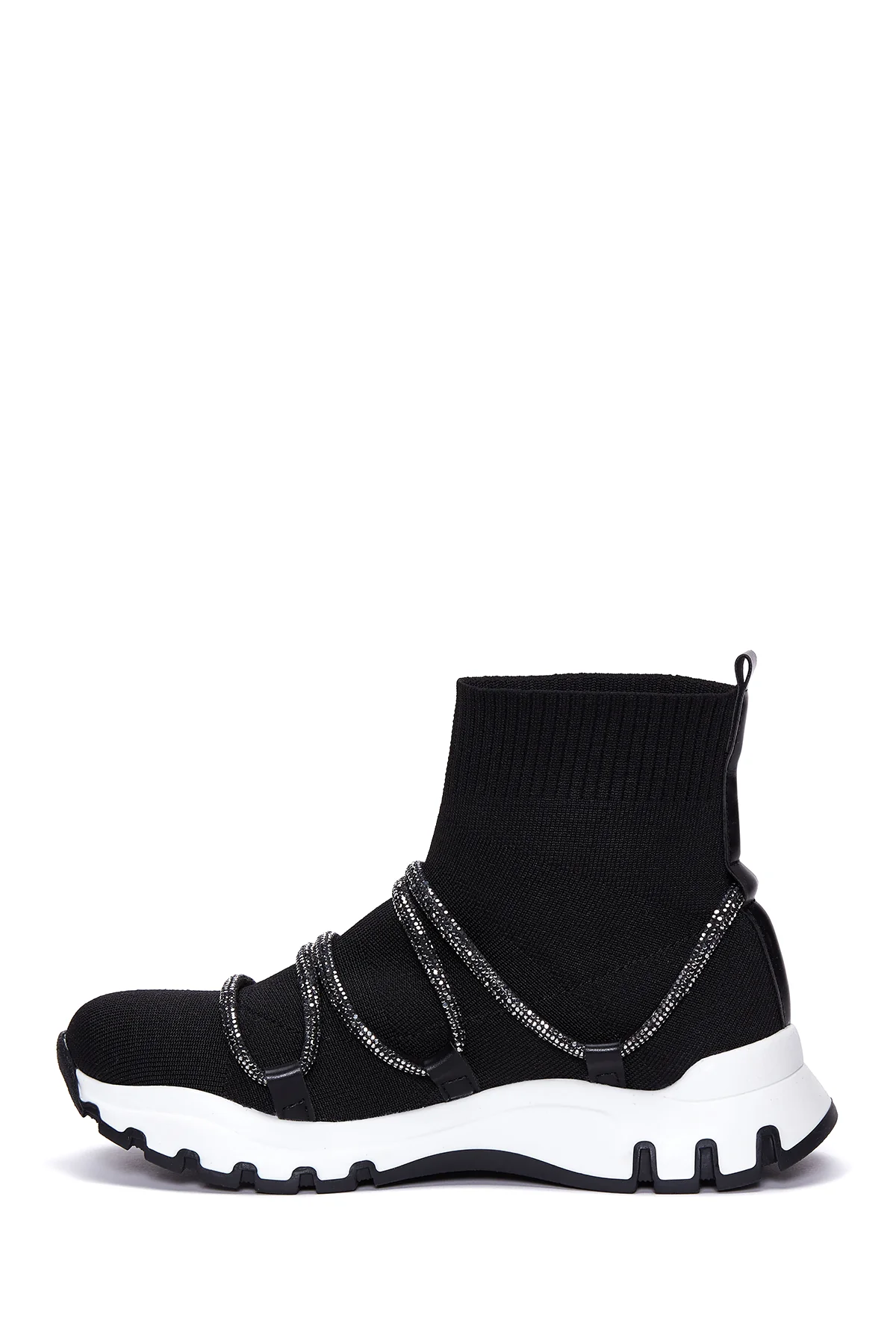 Kadın Siyah Taşlı Bilekli Sneaker - Image 2