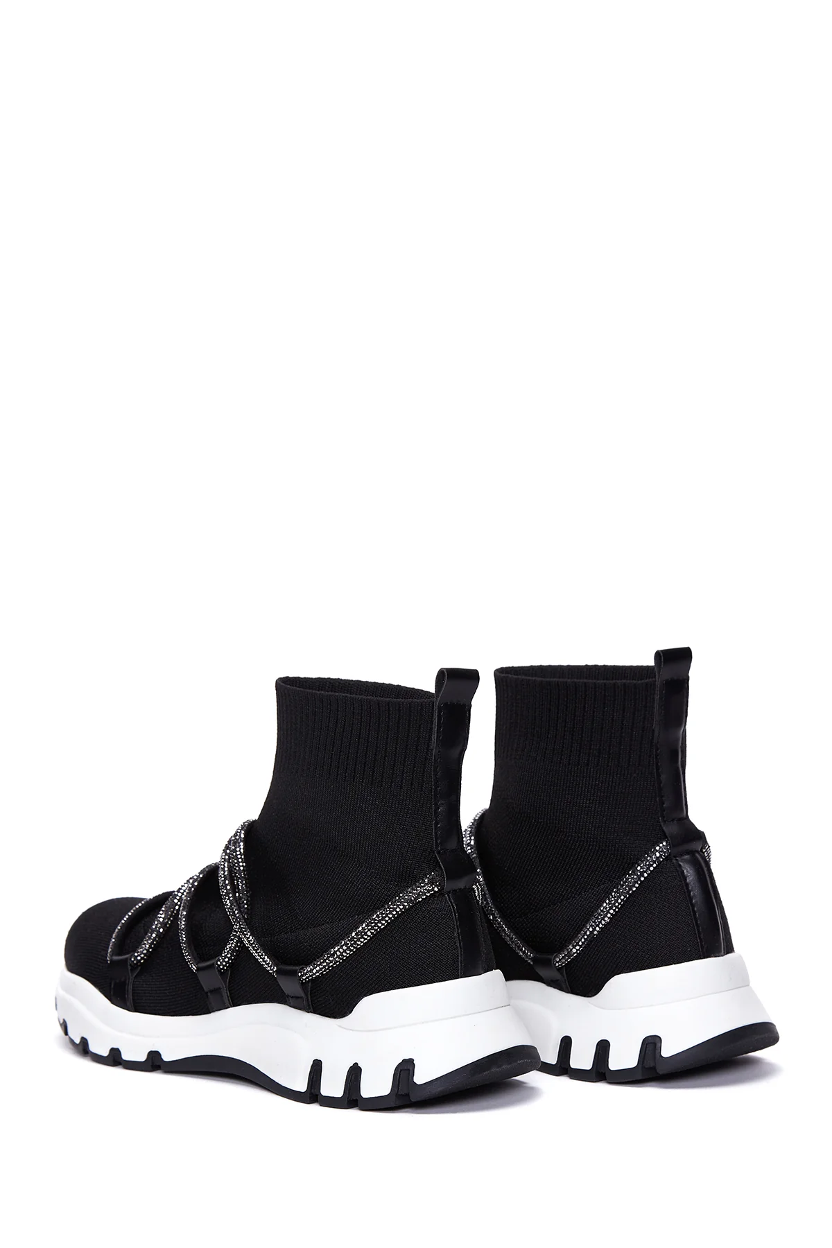 Kadın Siyah Taşlı Bilekli Sneaker - Image 6